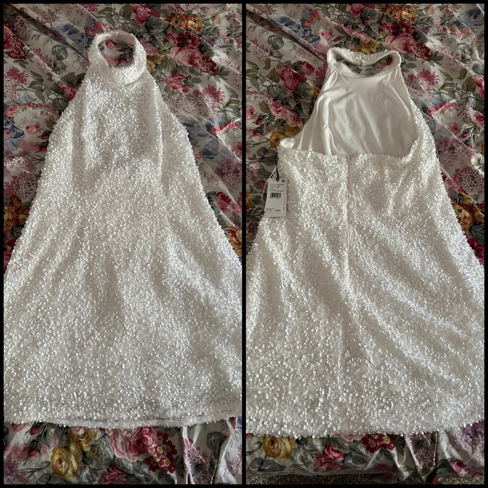 Elegant White High Low Dress